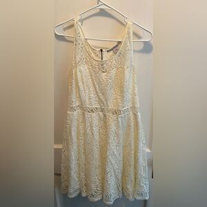American Rag Cream Fit and Flare Lace Dress Size XL